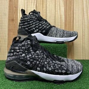 NEW Nike BQ5594-002 LeBron 17 (GS) 'Oreo' Black White Kid's SZ 7Y
